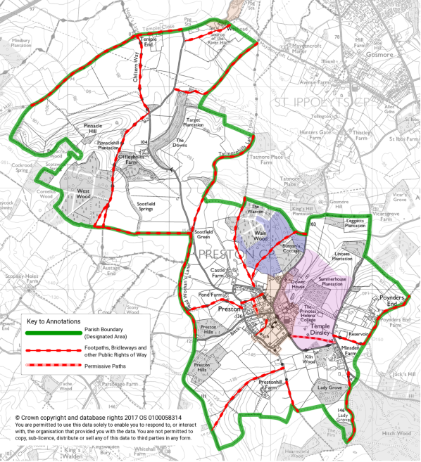 Y:\Preston-np\Draft Plan\Appendices\Artwork etc\Maps\Rights of Way (derived from tl12 cropped 2b).tif