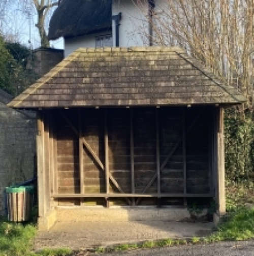 Photo of the village bus shelter