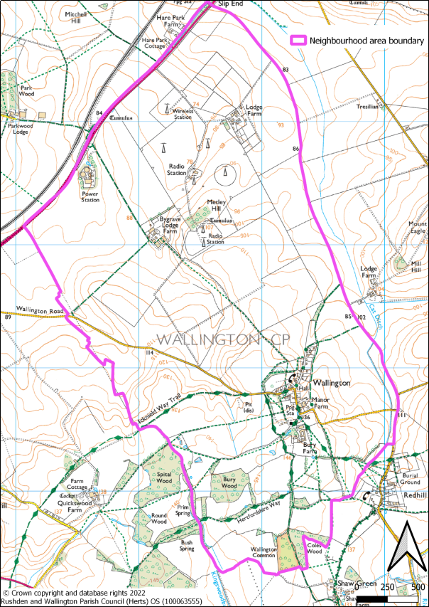 Figure 2.1:  Wallington Neighbourhood Plan designated area 