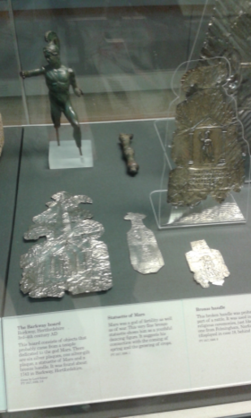 Photograph of silver and other 'finds' found in Barkway