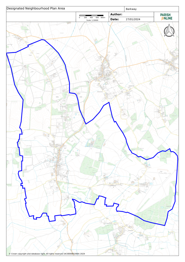 Map of neighbourhood plan area on an OS base