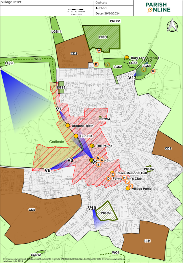 Inset Policies Map showing the village
