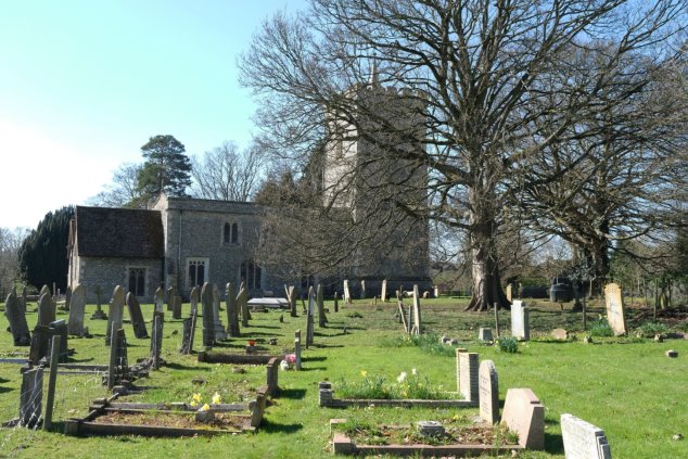 View 12 To St Giles Church across the churchyard - Graveyard in foreground with trees and church behind